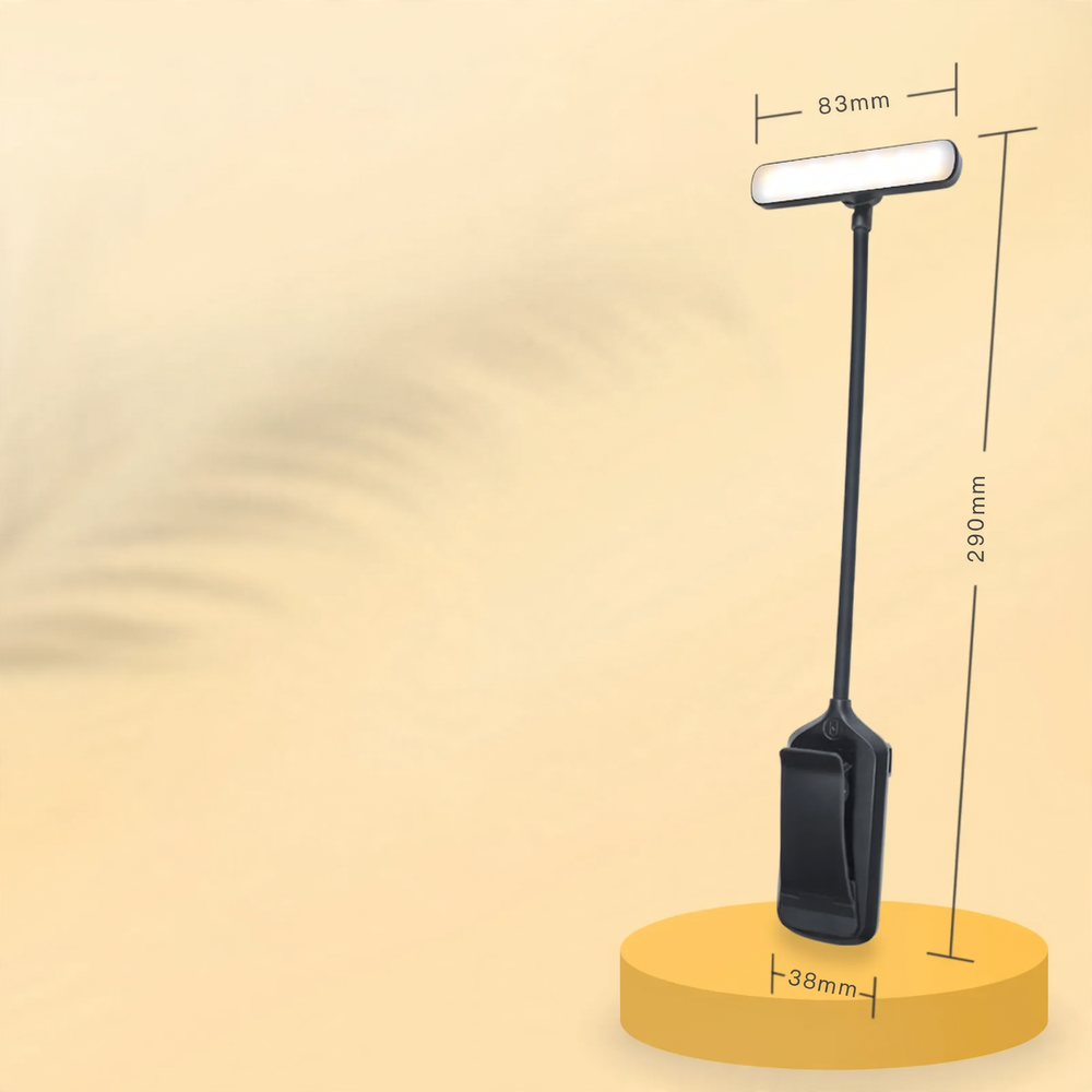 LED-Klemmleuchte mit 24 LEDs und 5 Dimmstufen