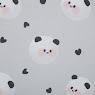 Бампер для детской кроватки Twins Panda 240 см серый