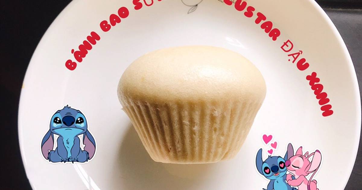 Bánh bao nhân custard đậu xanh