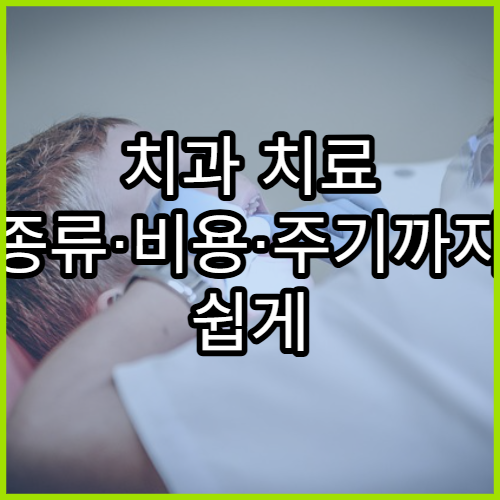 치과 치료 종류·비용·주기까지 쉽게 설명한 가이드