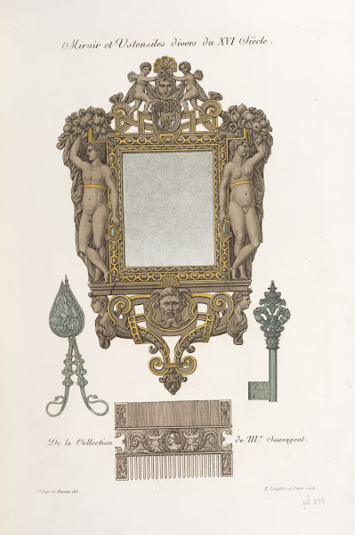 Miroir et ustensiles divers du XVI siècle 1839