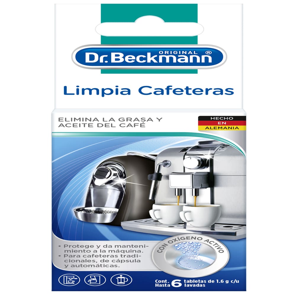 Tabletas limpiadoras para cafetera Dr. Beckmann™, 6 piezas