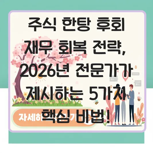 주식 한탕 후회 재무 회복 전략