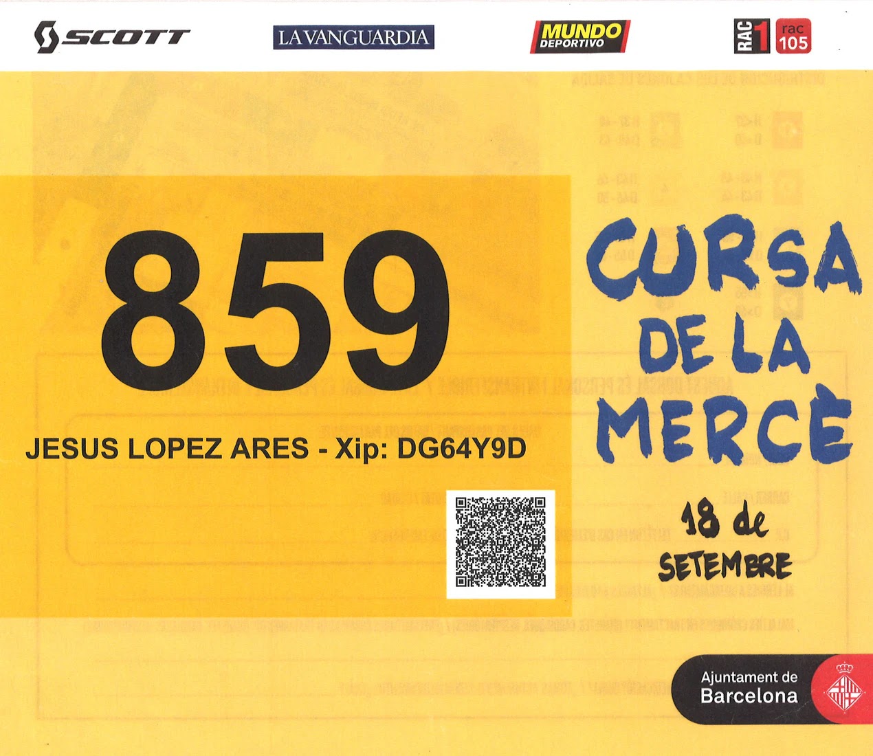 Dorsal de Cursa de la Mercé