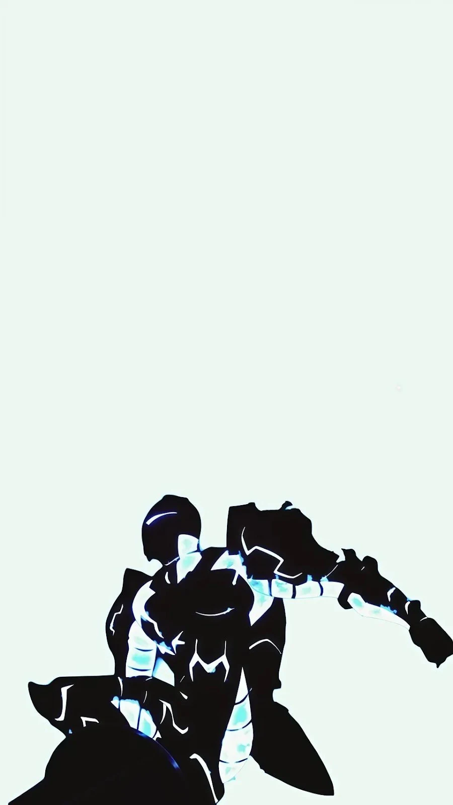 Minimalist Glowing Iron Man - Minimalist Illustration iPhone Wallpaper (960x1707)