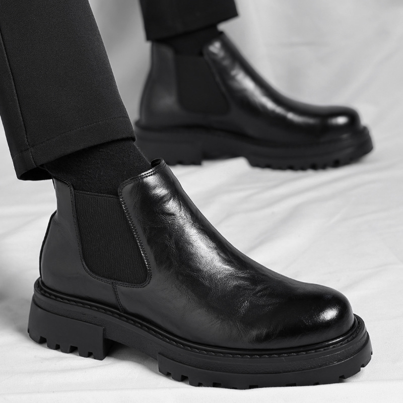 Men's Chelsea Boots, insulated, non-slip, synthetic leather