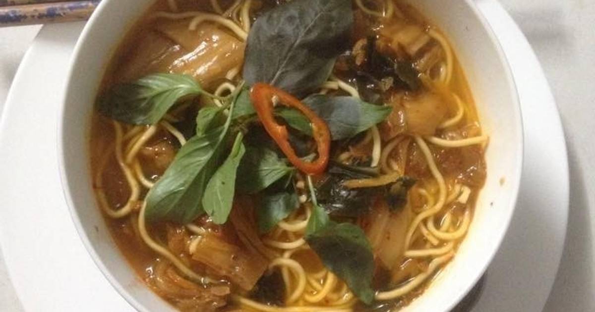 Mì kim chi (chay)
