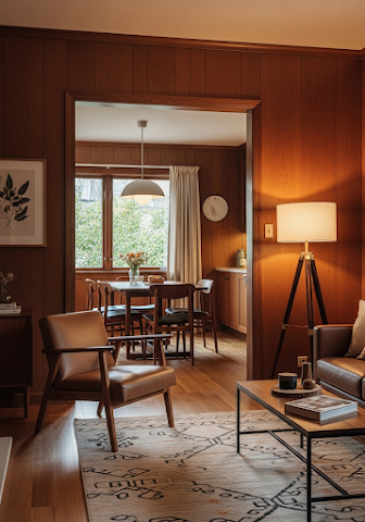 Cozy Mid-Century Living Space