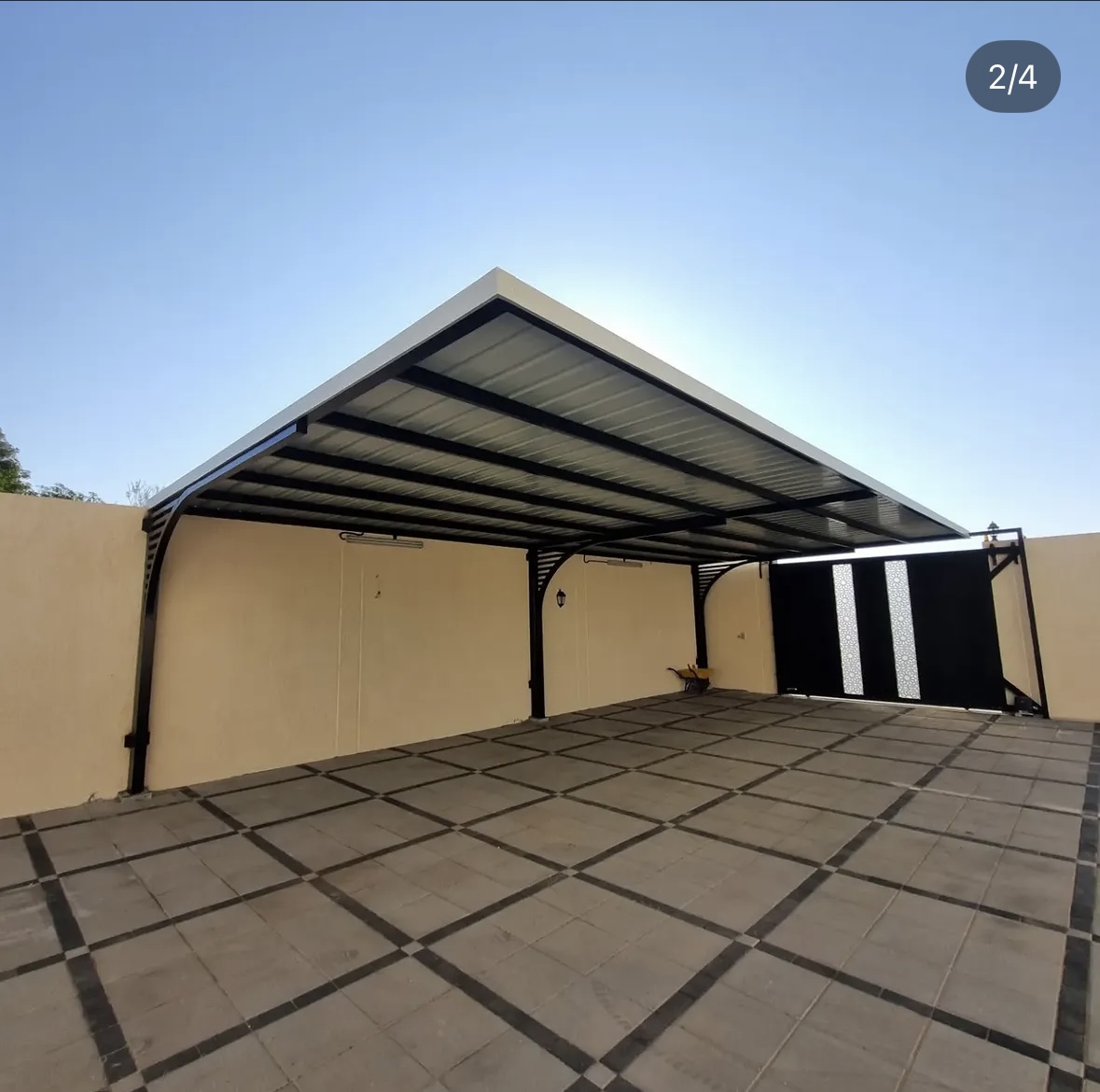 Modern pergola design installation UAE — Al Taher Group