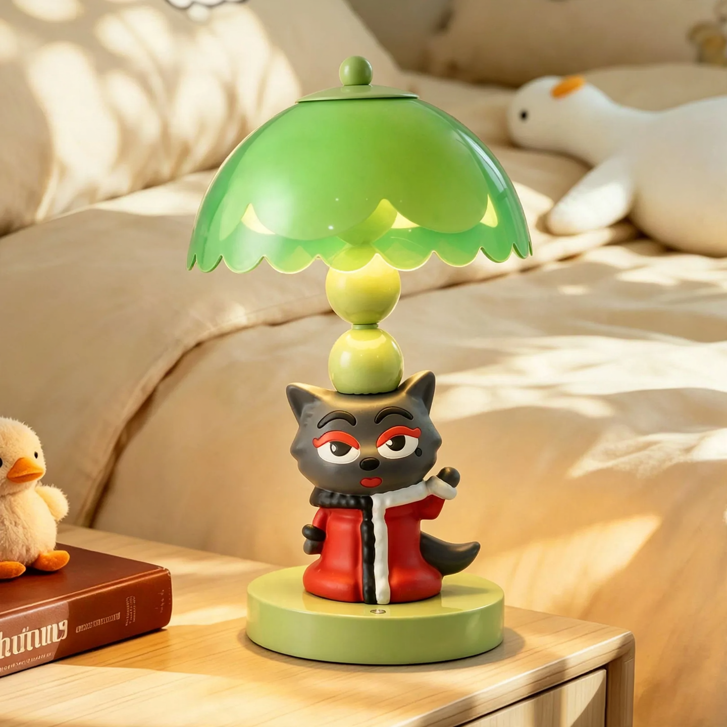 Cartoon Red Wolf Table Lamp