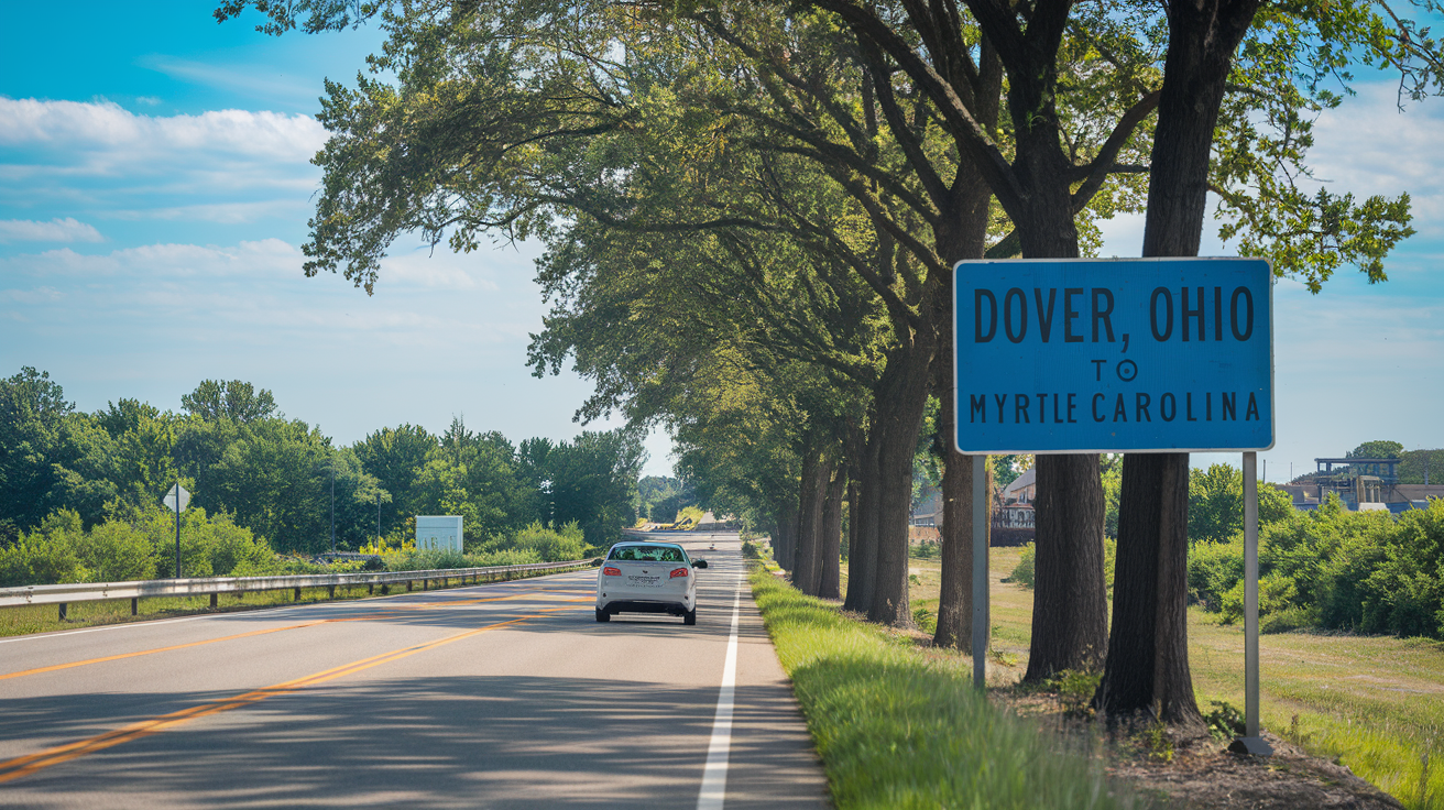 Travel Time from Dover Ohio to Myrtle Beach SC