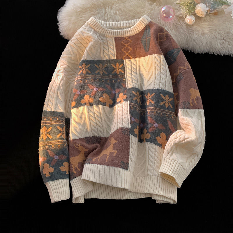 Unisex knit sweater, lined, oversized