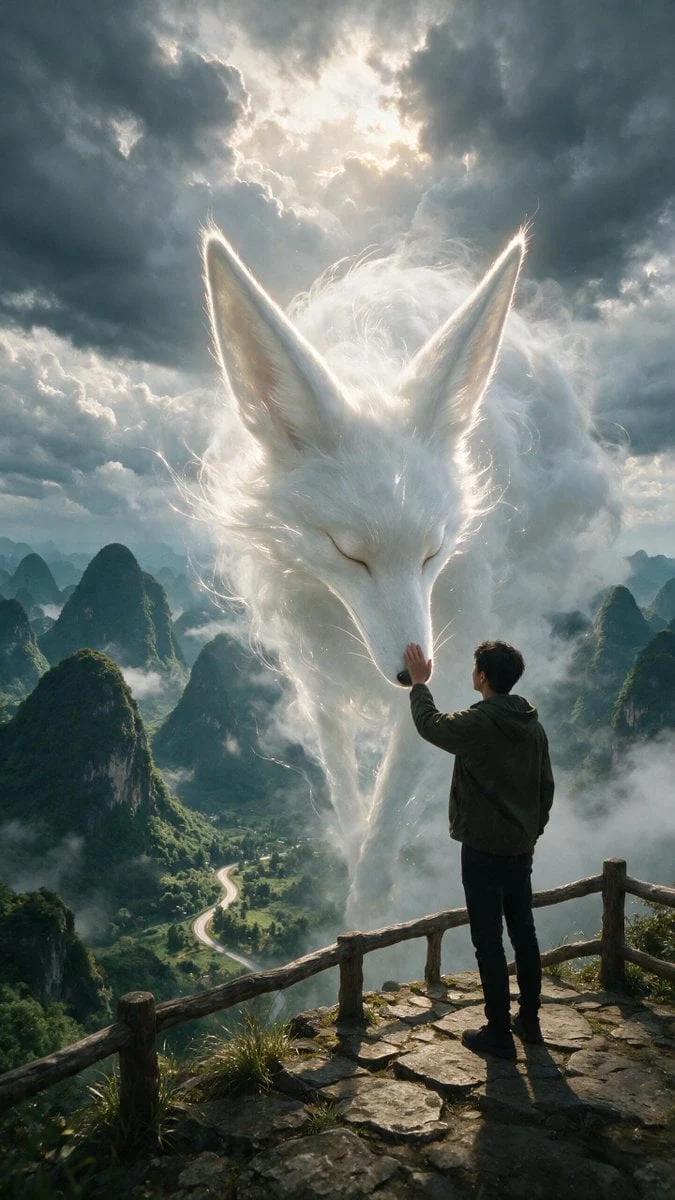 Una escena de fantasía cinematográfica de