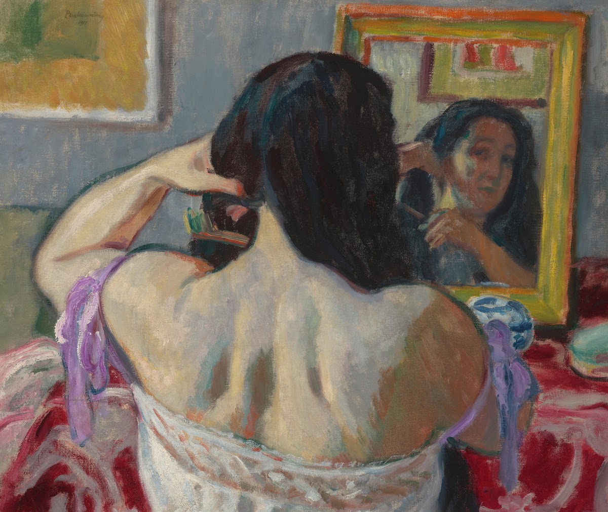 Woman Combing Her Hair 1911