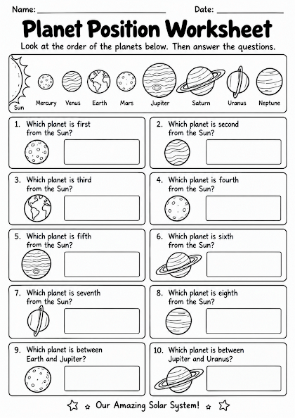 Planet Position Worksheet