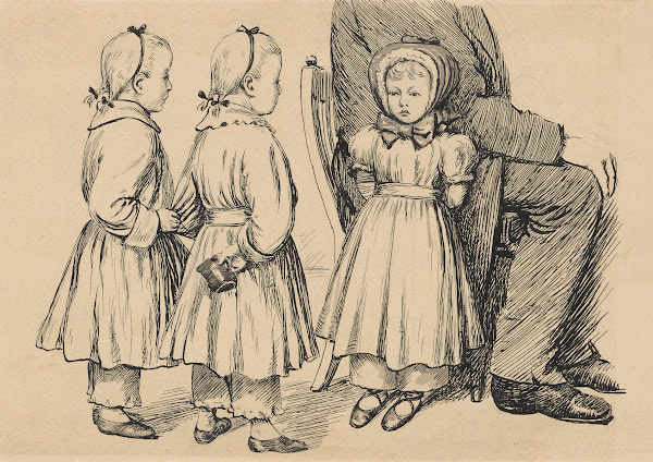 Little girls in conversation 1923