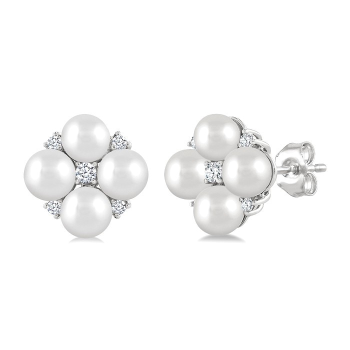 Pearl & Diamond Fashion Earrings 56248DHTGERWPWG