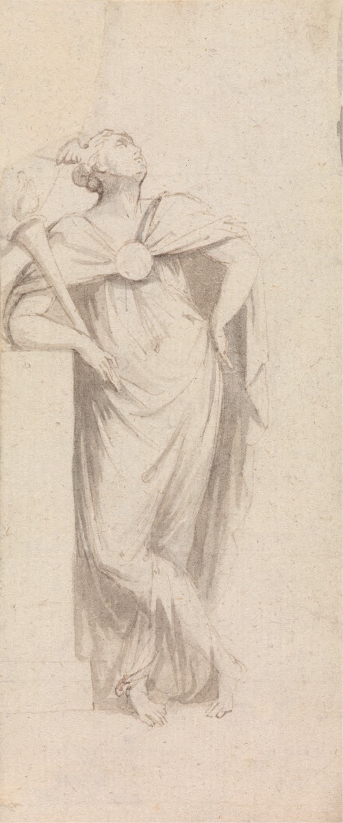 Allegorical Female Figure holding a flaming torch