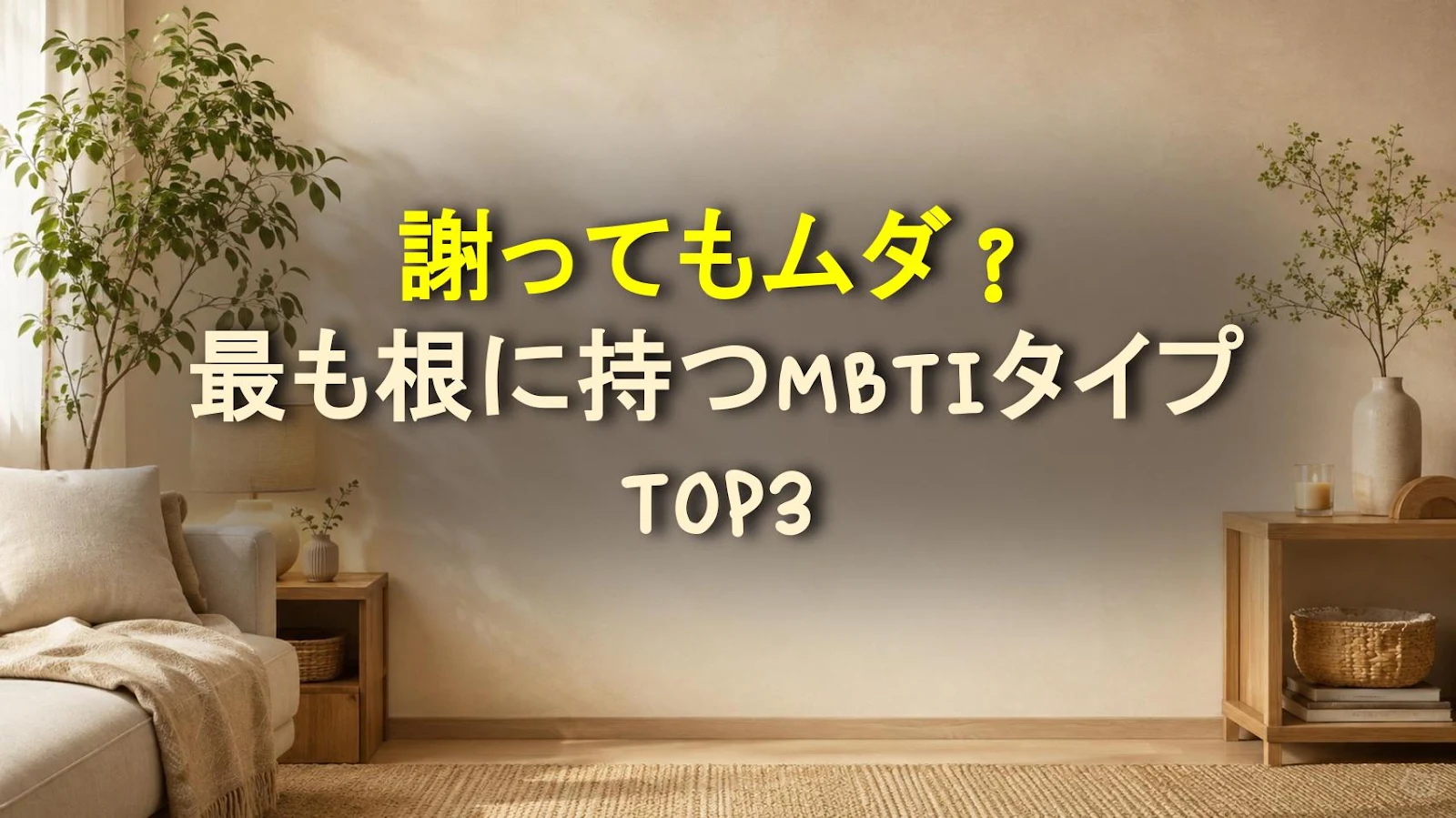 謝ってもムダ？最も根に持つMBTIタイプTOP3
