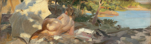 Bather With Parasol Dalarö