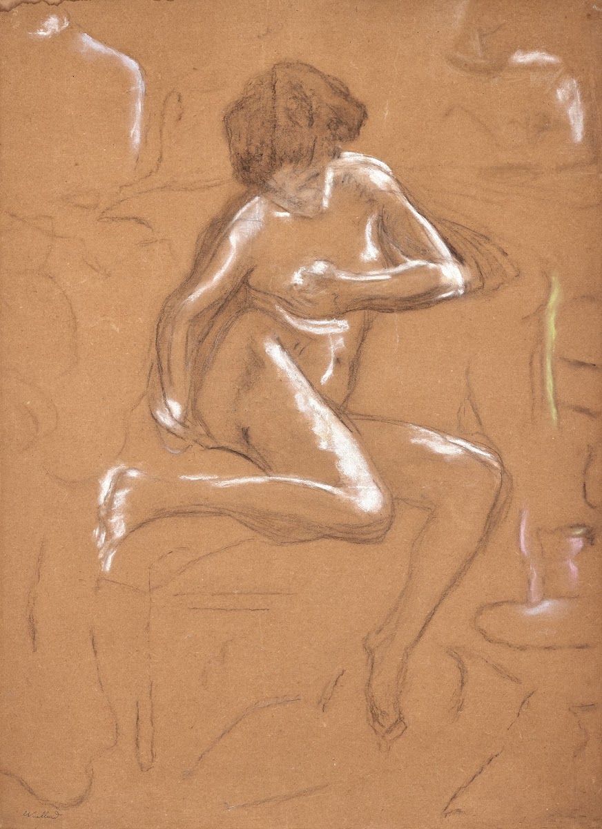Nu assis sur un canapé 1912