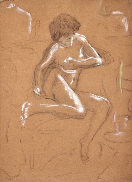 Nu assis sur un canapé 1912