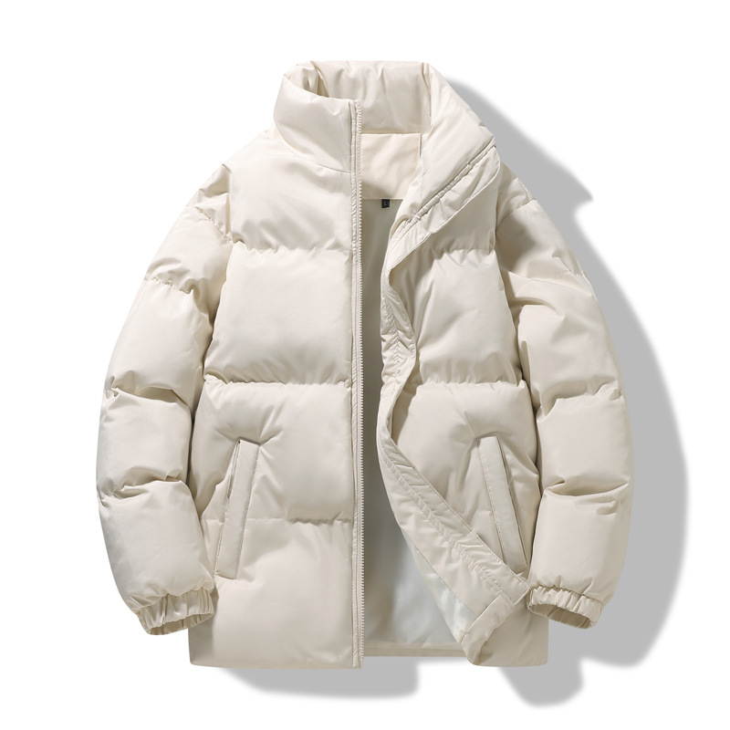 Casual Unisex Quilted Jacket with Stand-Up Collar