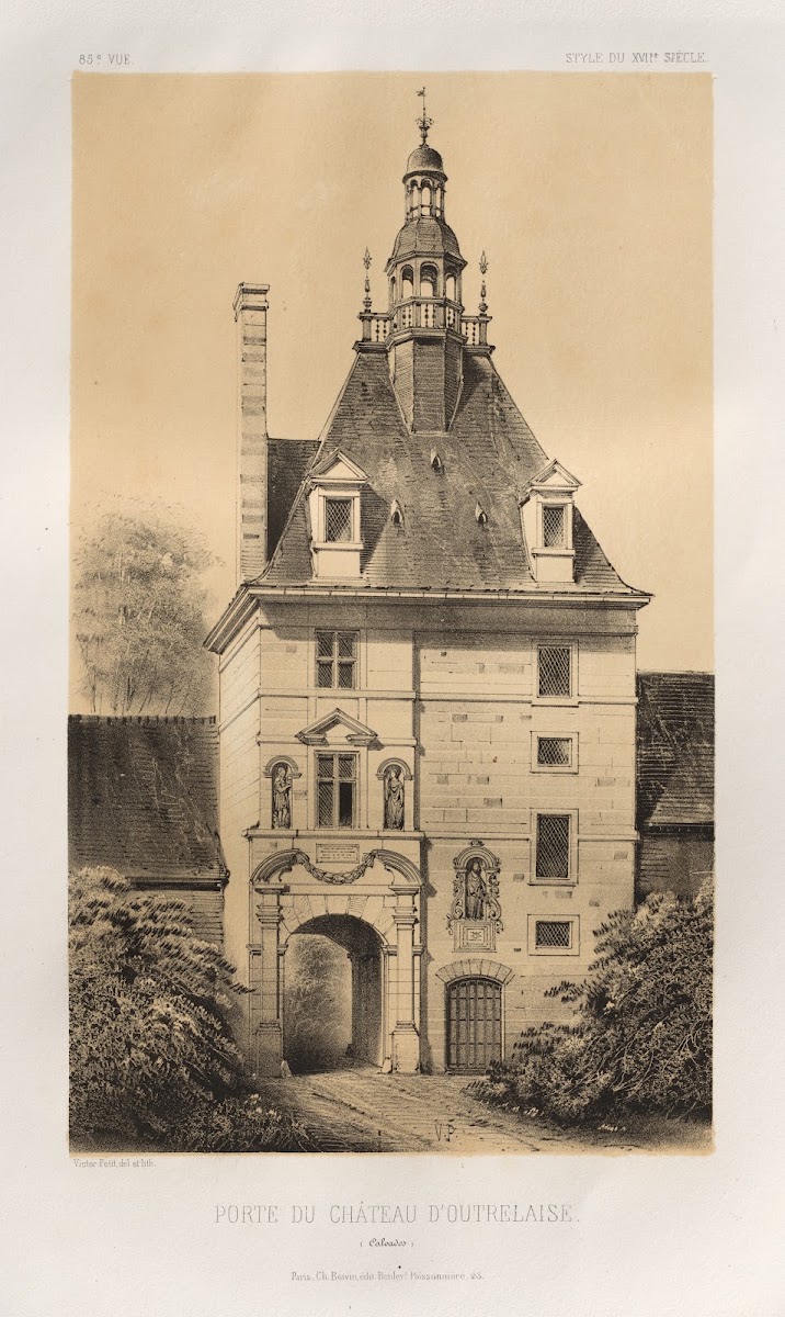 Porte du Château dOutrelaise Calvados 1860