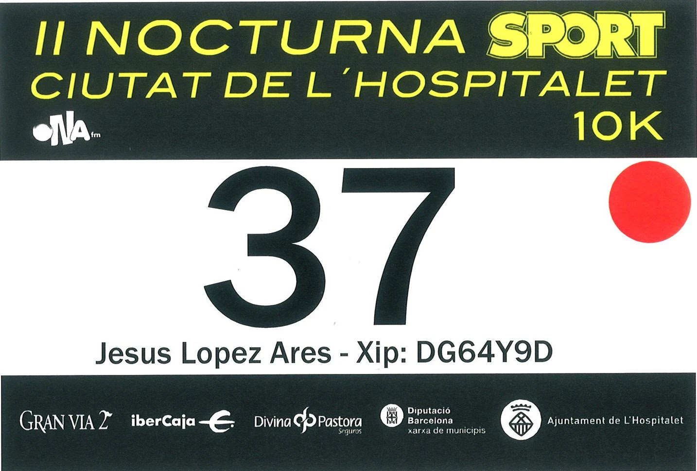 Dorsal de Cursa Nocturna L'H