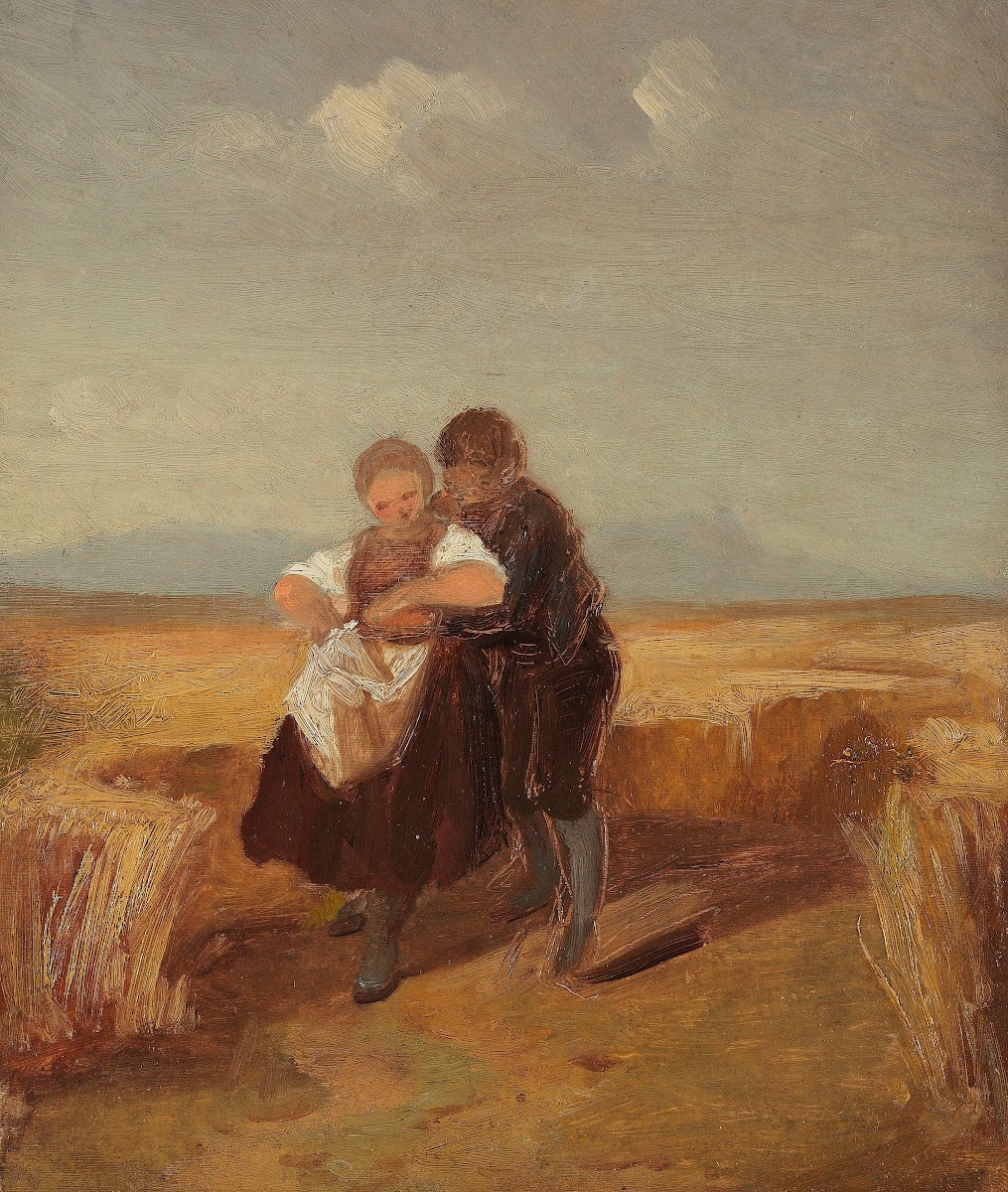 Bub und Mädchen im Kornfeld 1840