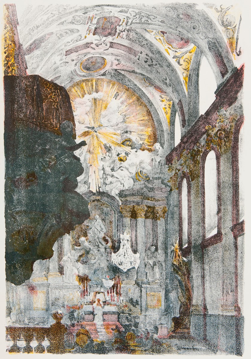 Wnętrze prezbiterium bazyliki 1926