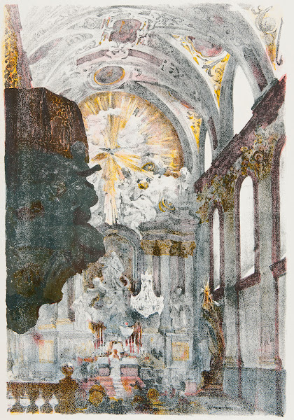 Wnętrze prezbiterium bazyliki 1926