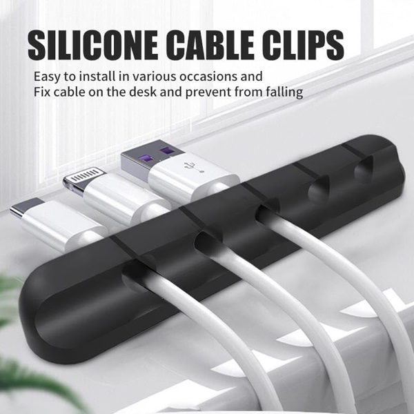 Soporte de Cables de Silicona de Ranuras Múltiples para Mesa
