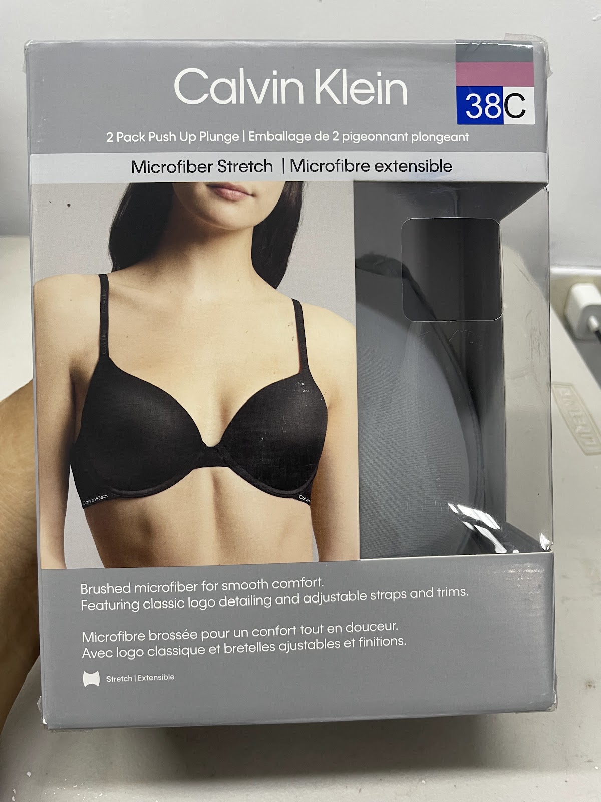 CK Bra 2pack Grey Pink 38C #2056
