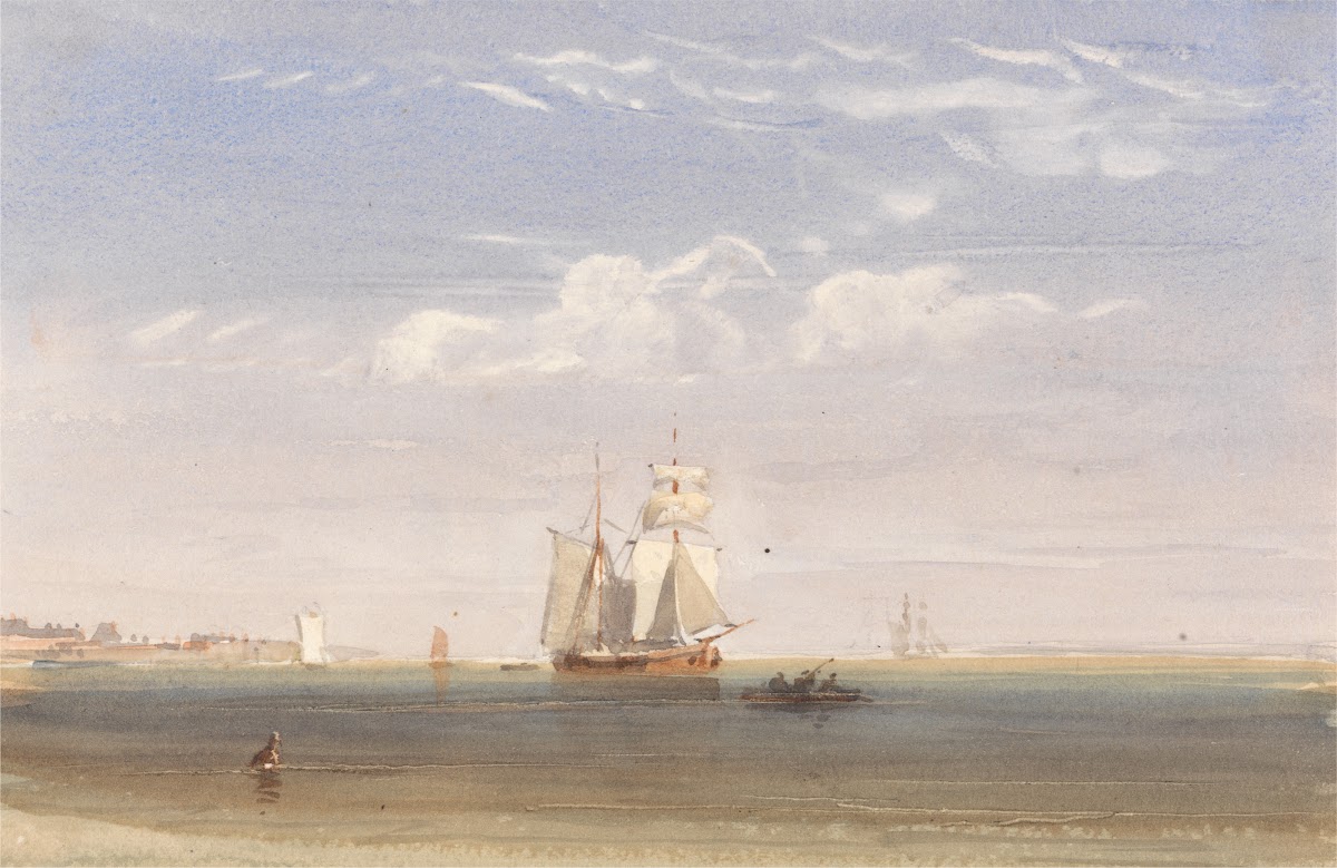 A Merchantman Becalmed Offshore