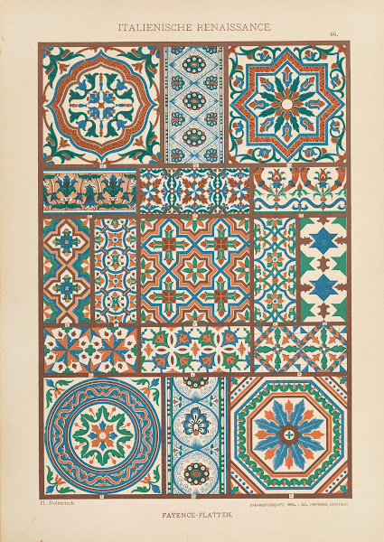 Italienische Renaissance  Fayence Platten 1887