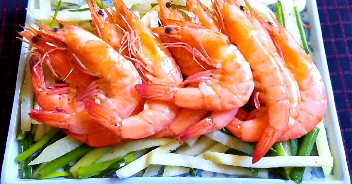 Tôm hấp su hào