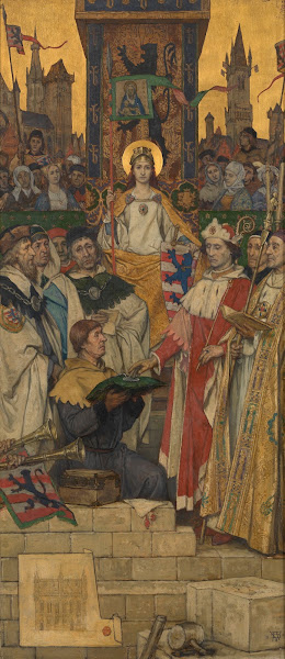 Louis of Male Laying the Foundation Stone of the Town Hall 1893