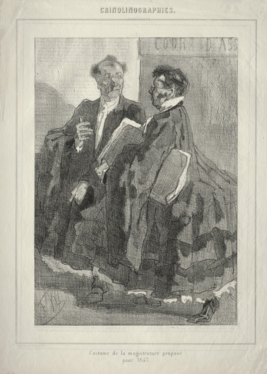 Crinolinographies Costume de la magistrature proposé pour 1857 1856