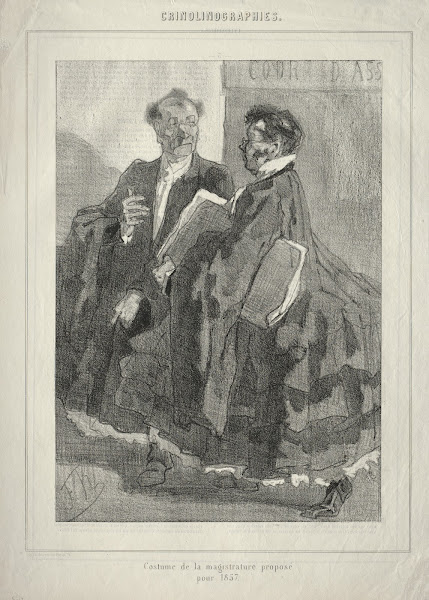 Crinolinographies Costume de la magistrature proposé pour 1857 1856