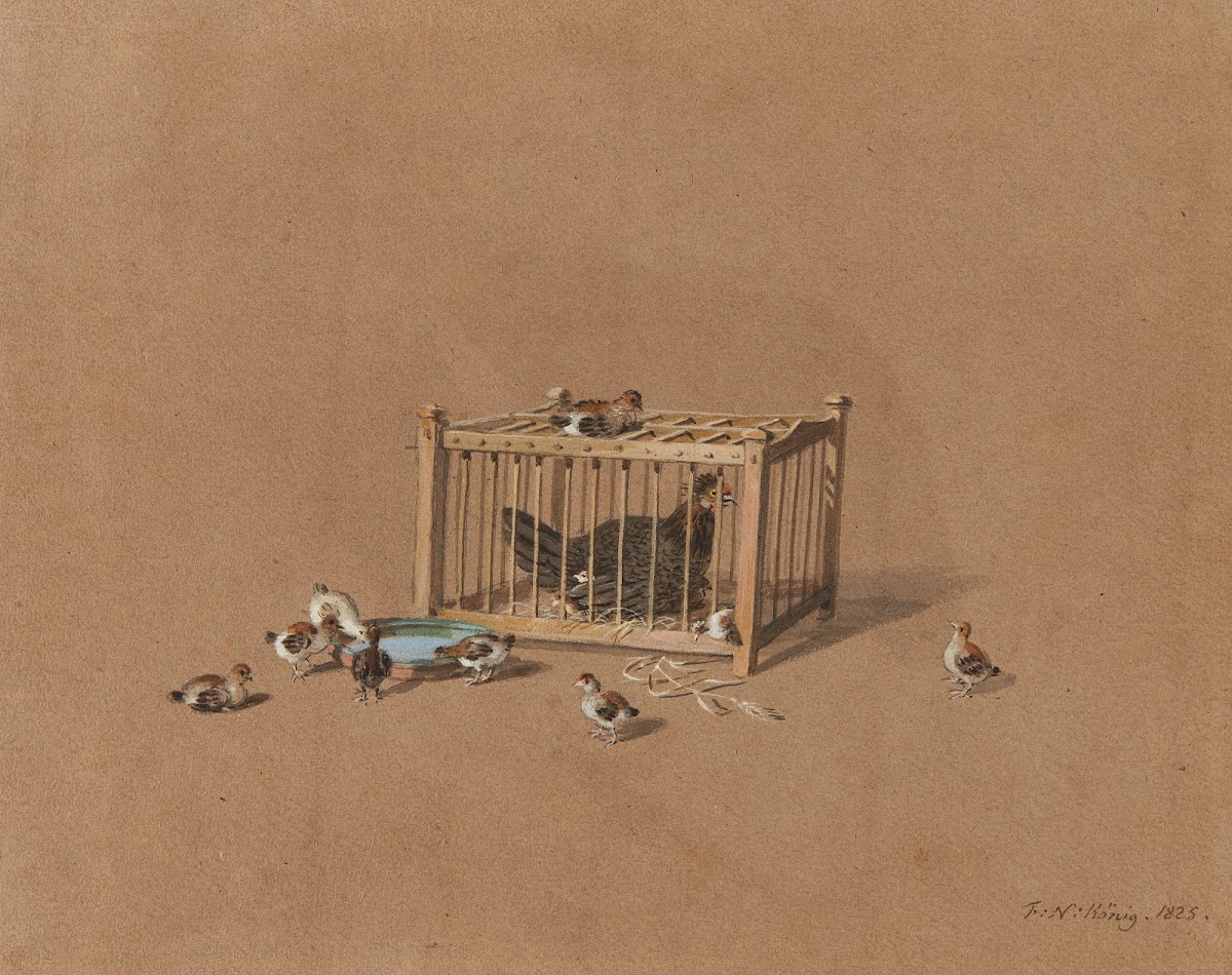 Henne und Küken 1825