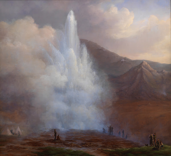 The Eruption Of The Great Geyser In Iceland In 1834 1835