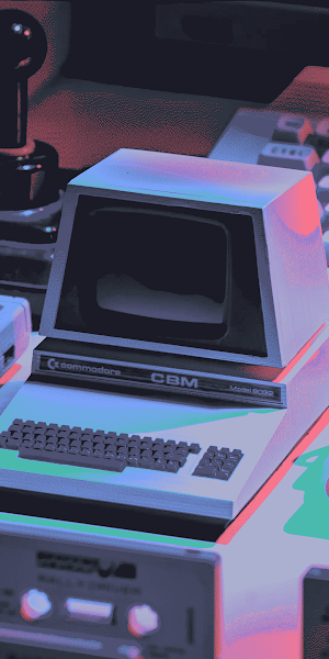 Retro Gaming, Vintage Computer, 80s Technology, Video Game Console. 4K Wallpaper Background