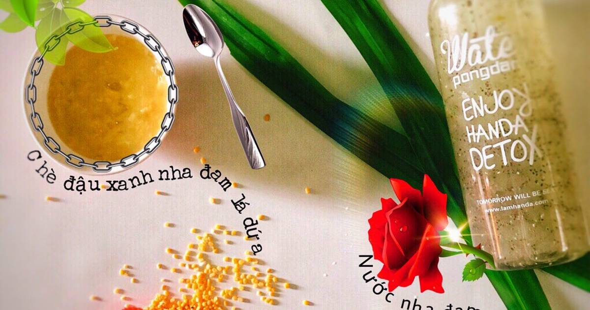 Chè đậu xanh nha đam lá dứa