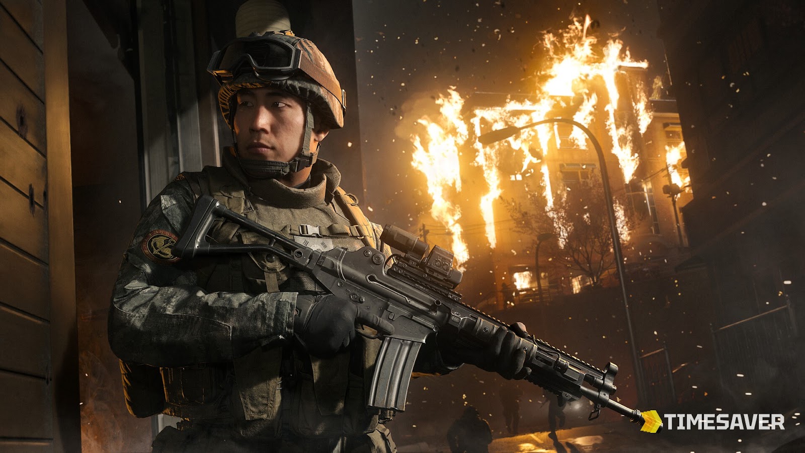 Call of Duty Warzone operators dropping into a large battle royale map