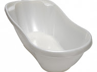 Children's bathtub Tega Classic 92 cm with drain pearl white