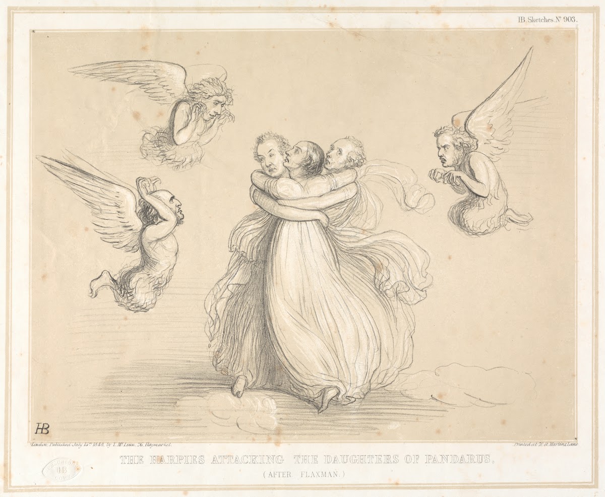 The Harpies Attacking the Daughters of Pandarus 1848