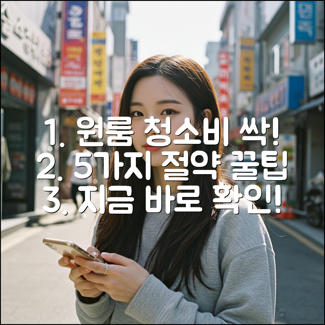 원룸 청소 비용 5가지 절약 꿀팁