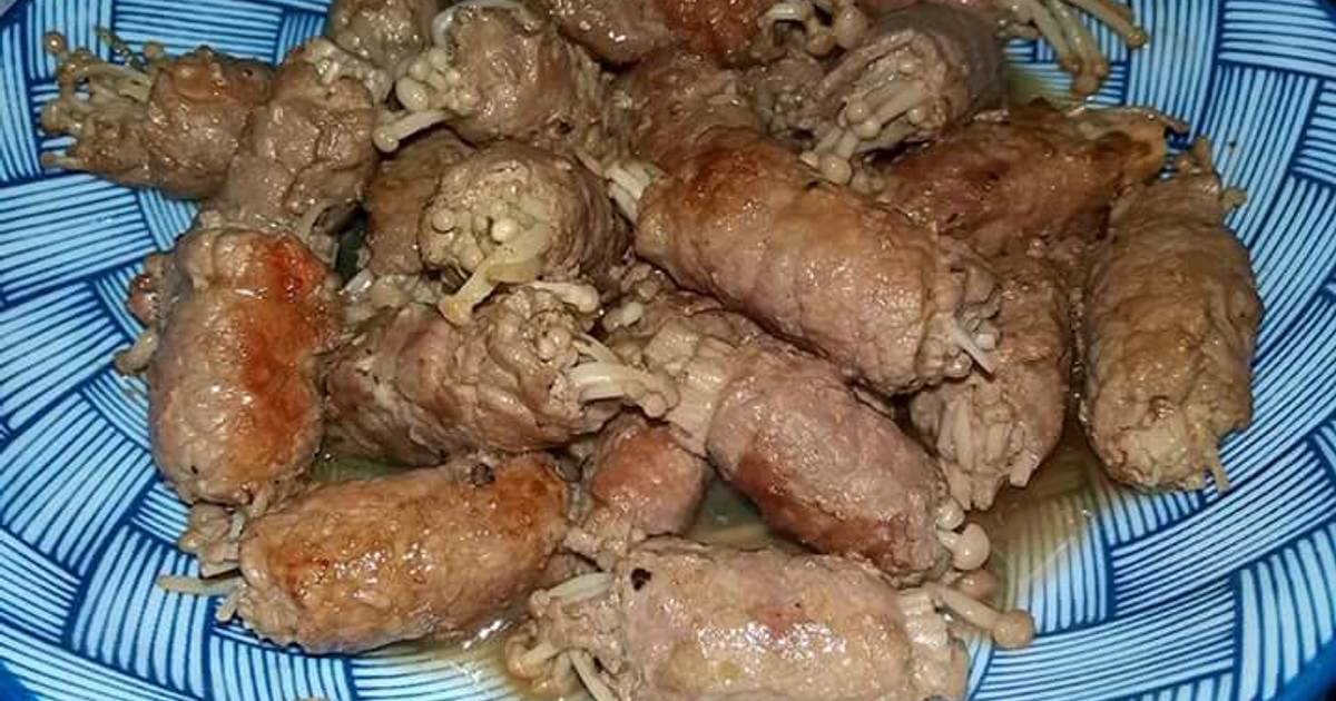 Bò cuộn nấm
