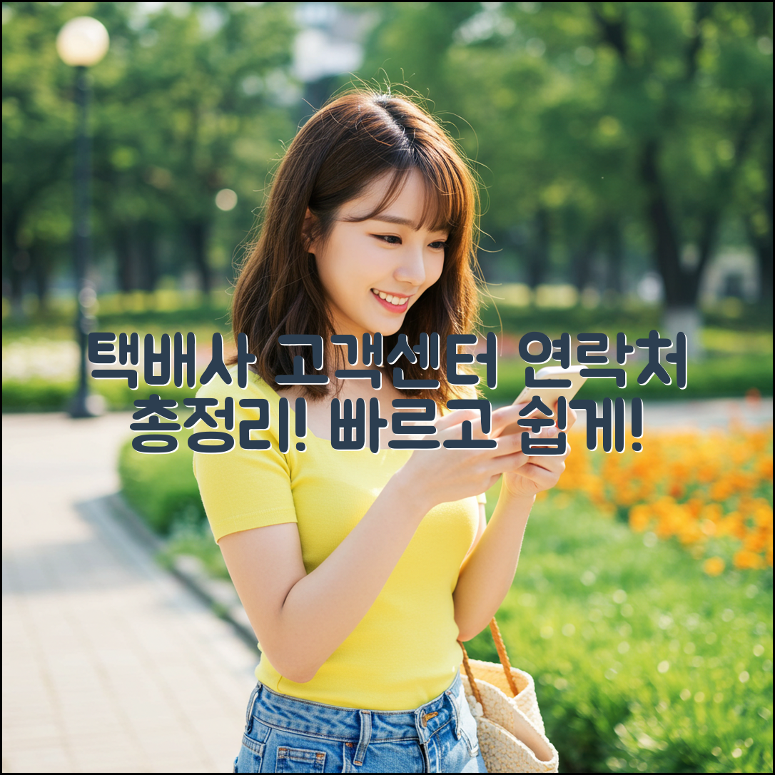 각 택배사 고객센터 연락처 5개 정리